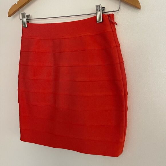 NWT Herve Leger x Forever 21 Bandage Skirt in Orange - Picture 2 of 9